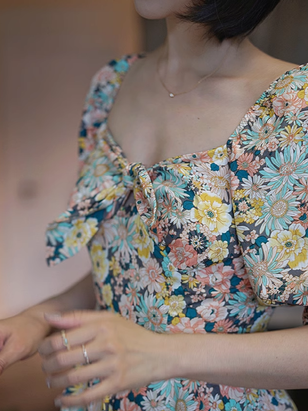 Blossoming Rose Garden Midi Dress