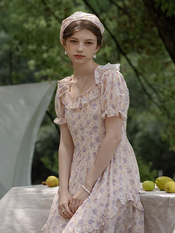 Garden Floral Embroidered Dress