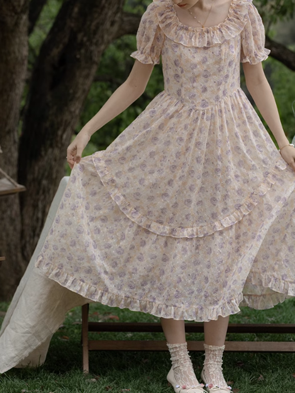 Garden Floral Embroidered Dress
