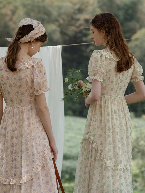 Garden Floral Embroidered Dress