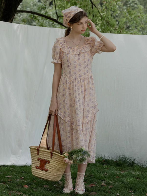 Garden Floral Embroidered Dress