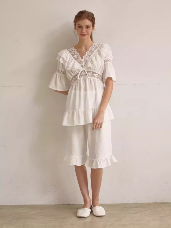 Romantic Lace Frill Pajama