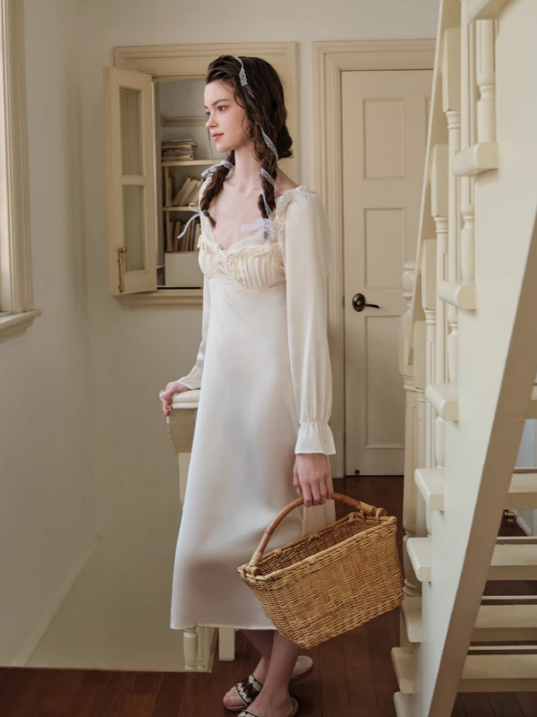 Vintage Ivory Lace Nightgown