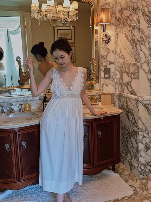 Antique Elegance Cotton Nightgown