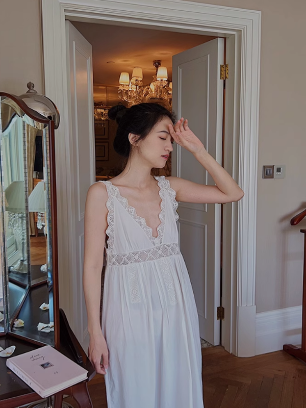 Antique Elegance Cotton Nightgown