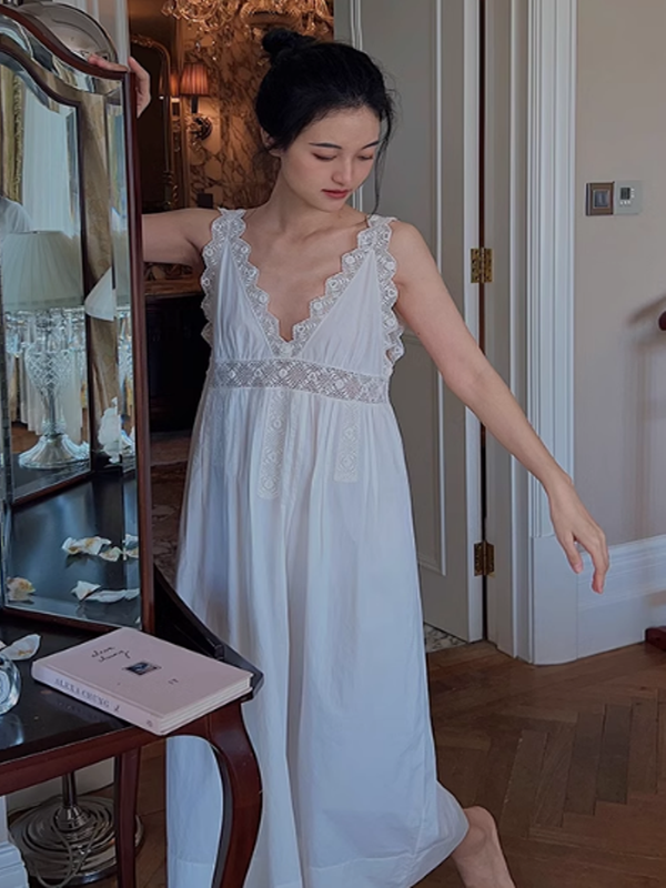 Antique Elegance Cotton Nightgown