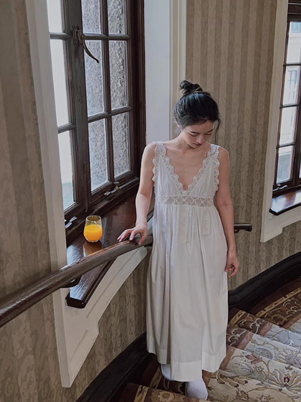 Antique Elegance Cotton Nightgown