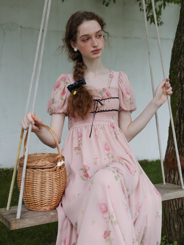 Rose Princess Chiffon Dress