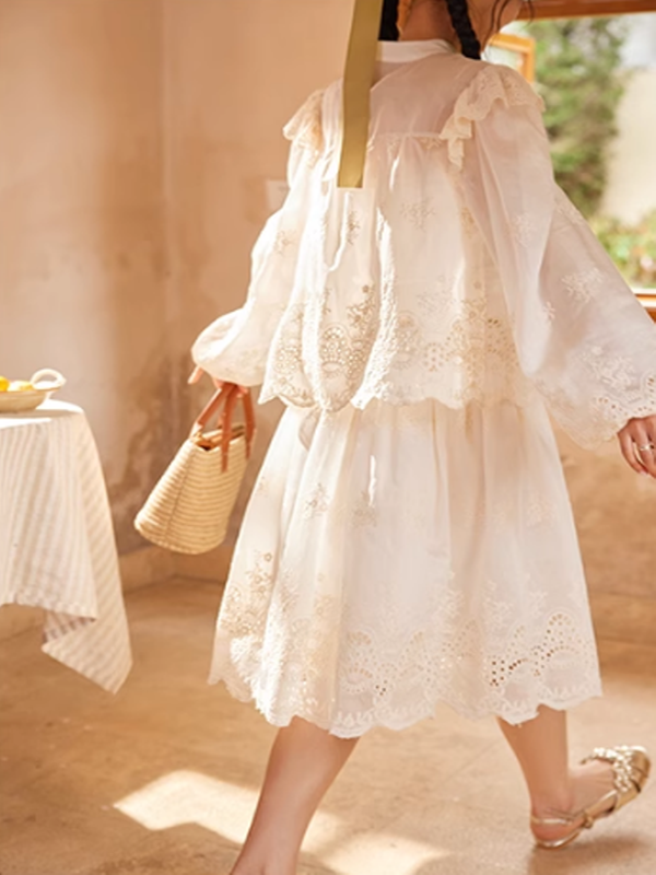 Secret Garden Embroidered Skirt