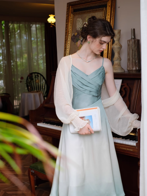 Sophia's Dreamy Blue Elegance Dress