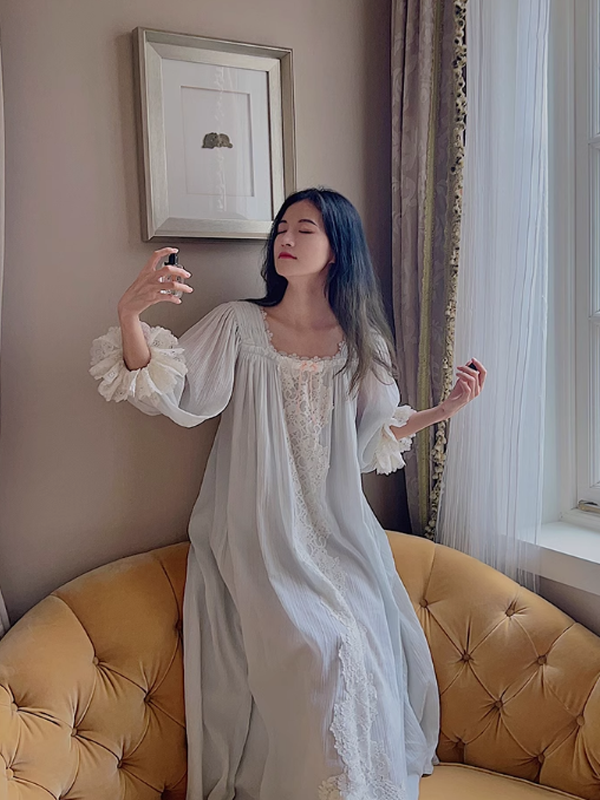 Evelyn's Ethereal Sky Nightgown
