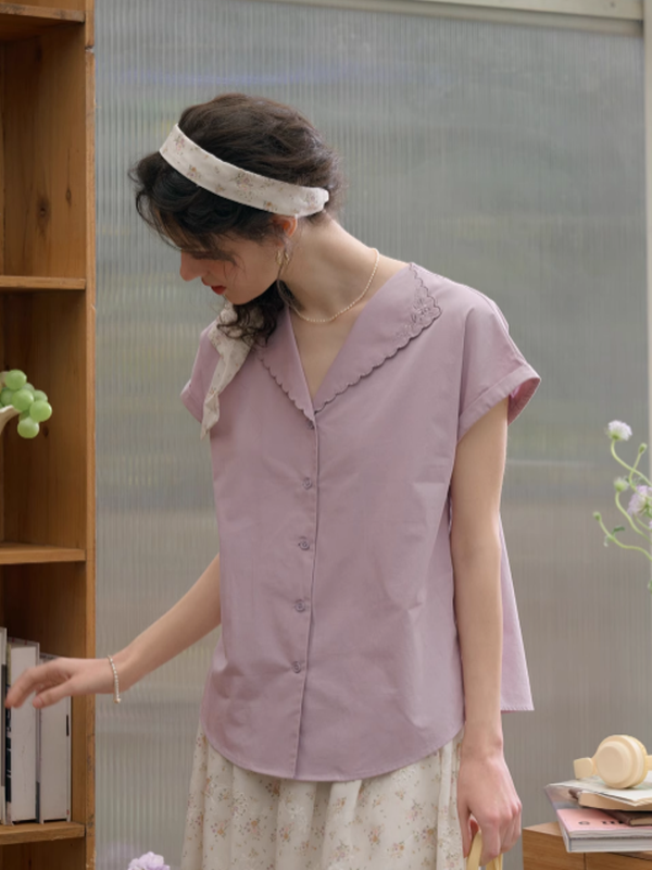 Lily's Summer Breeze Lavender Blouse