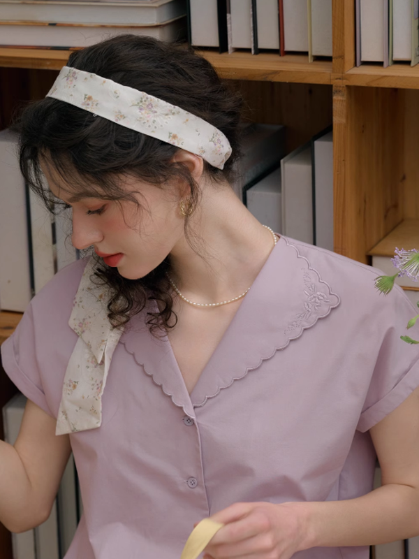 Lily's Summer Breeze Lavender Blouse