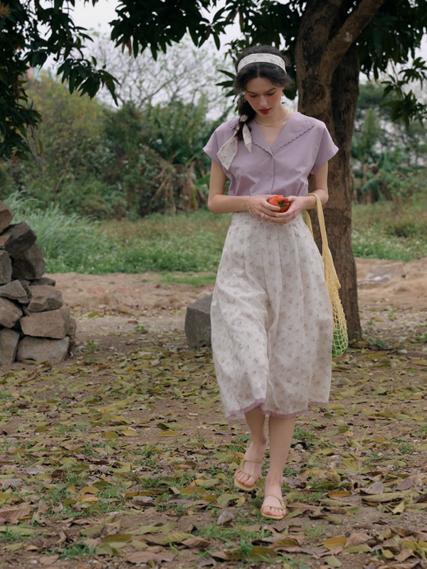 Lily's Summer Breeze Lavender Blouse