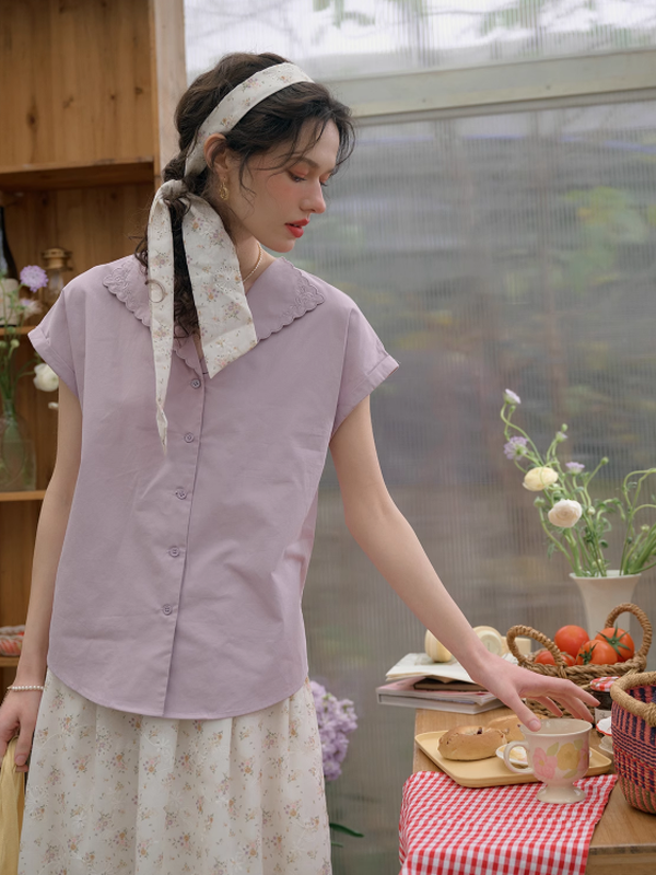 Lily's Summer Breeze Lavender Blouse