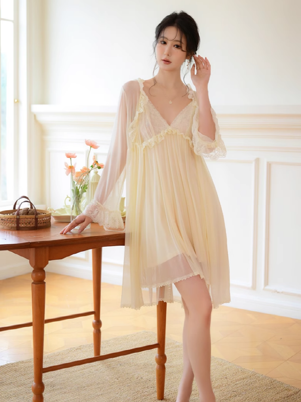 Soft Yellow Dreamer Nightgown Set
