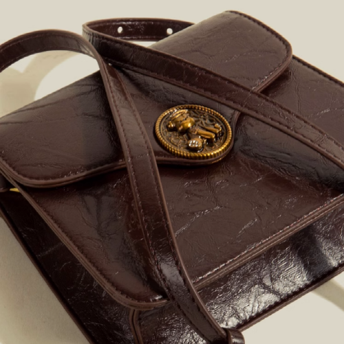 Vintage Pooch Square Crossbody