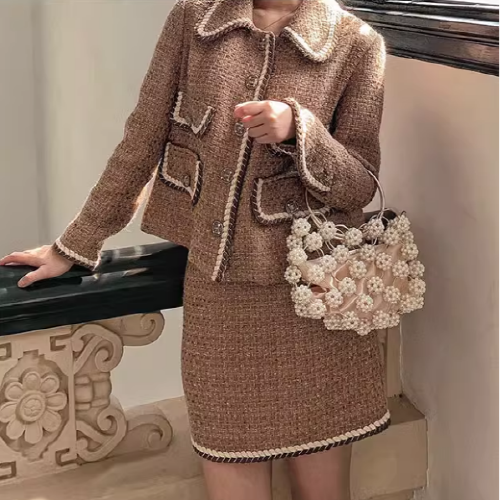 Vintage Beads Flower Fairy Zipper Handbag