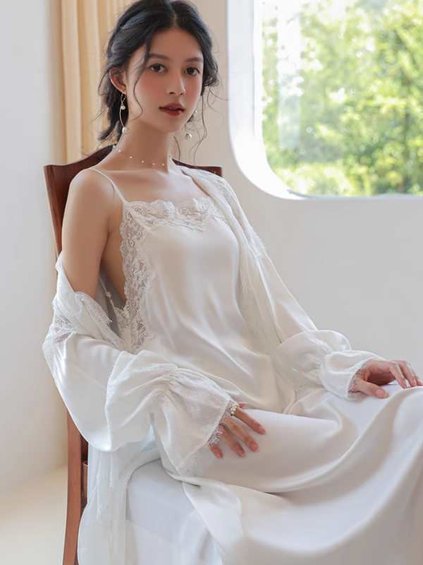 Lillian's Silken Lace Dreamwear Set