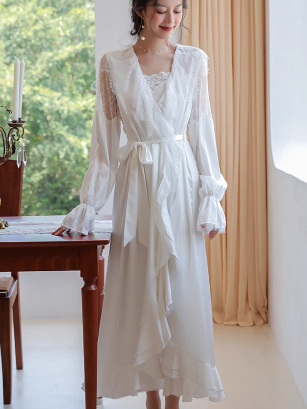 Lillian's Silken Lace Dreamwear Set