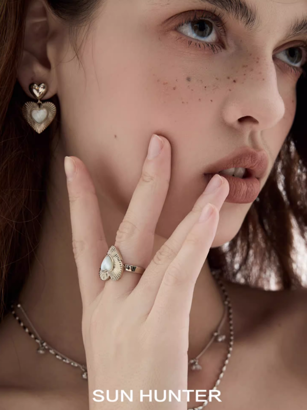 Vintage Double Heart Shaped Earrings