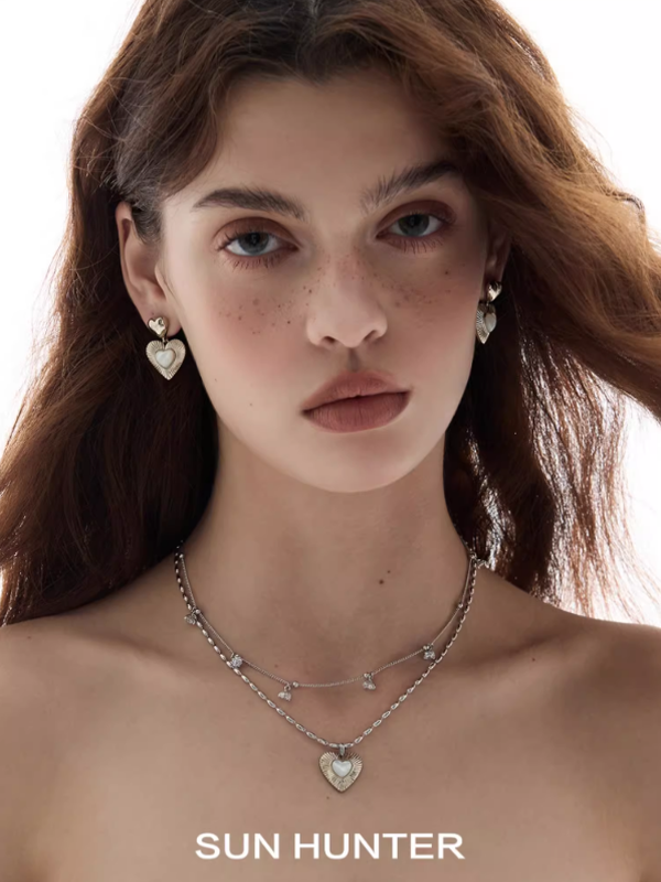 Vintage Double Heart Shaped Earrings