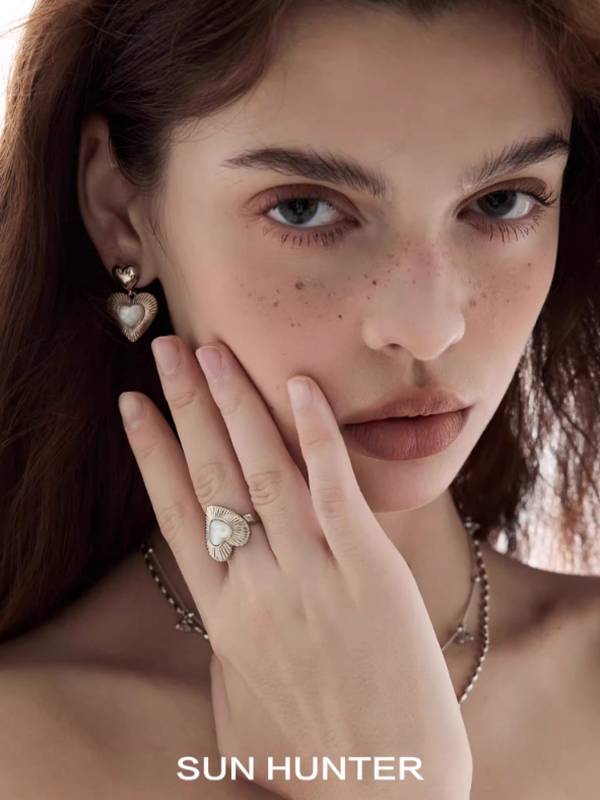 Vintage Double Heart Shaped Earrings