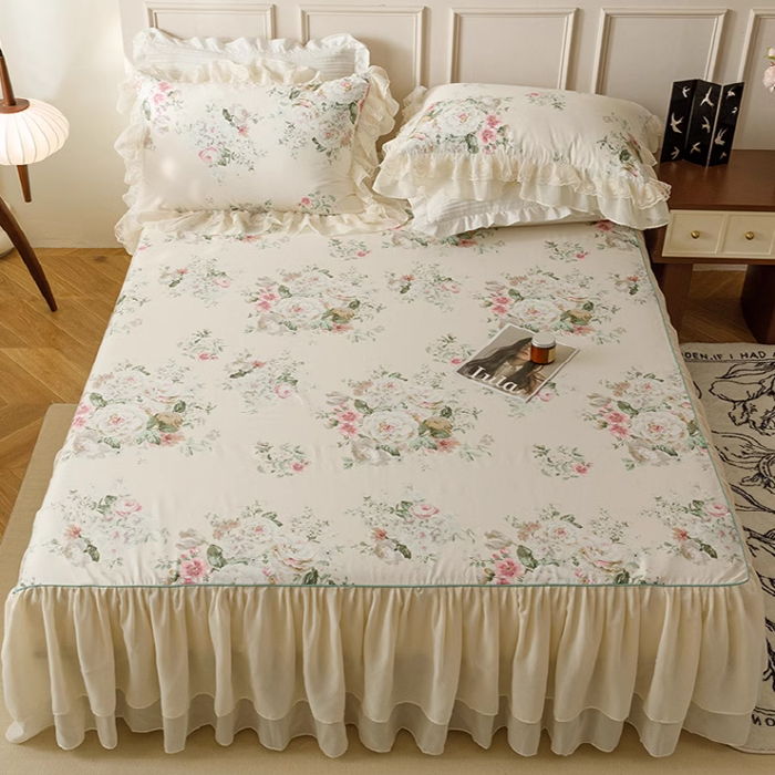 Floral Princess Cotton Frill Bedding Set