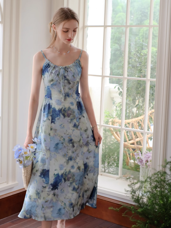 Blue Blossom Summer Dress