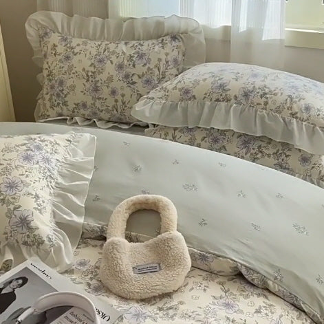 Cottage Style Cotton Floral Bedding Set