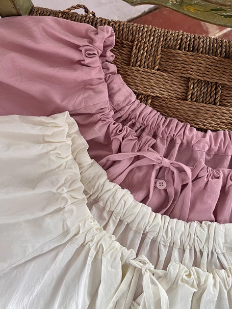 Olivia's Pink Puff-Sleeve Summer Blouse