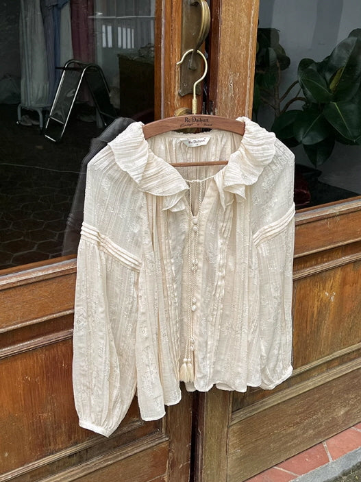Lily's Cottage Charm Ivory Blouse