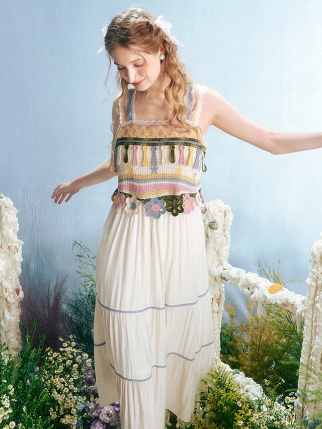 Bohemian Crochet Delight Dress