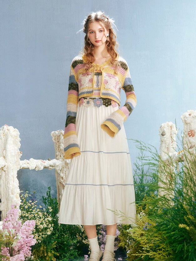 Bohemian Crochet Delight Dress