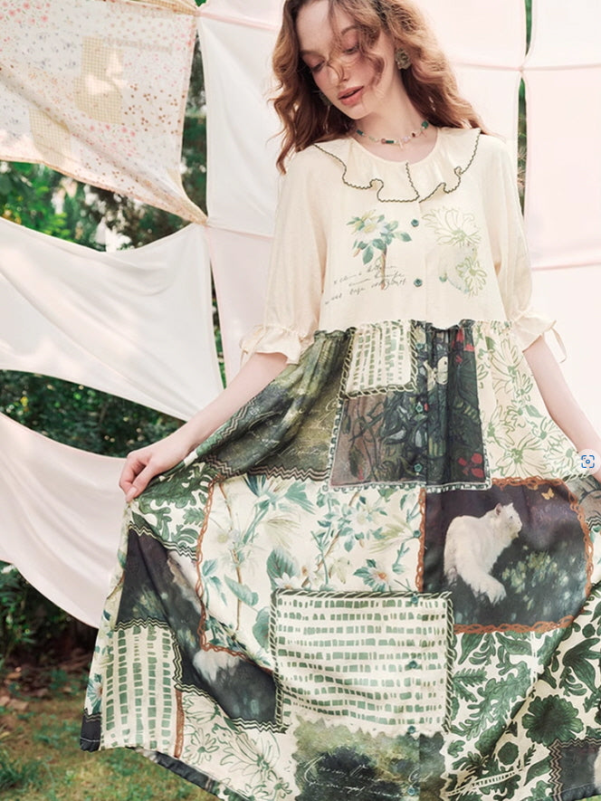 Enchanted Forest Patchwork Dress