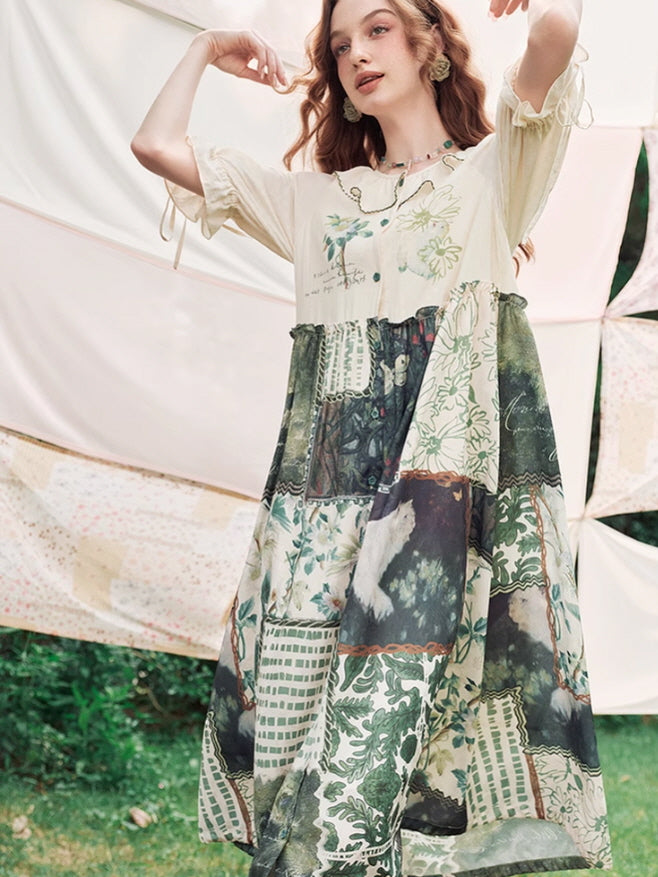 Enchanted Forest Patchwork Dress