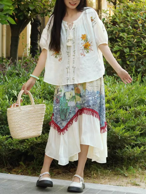 Sunflower Breeze Cottagecore Blouse