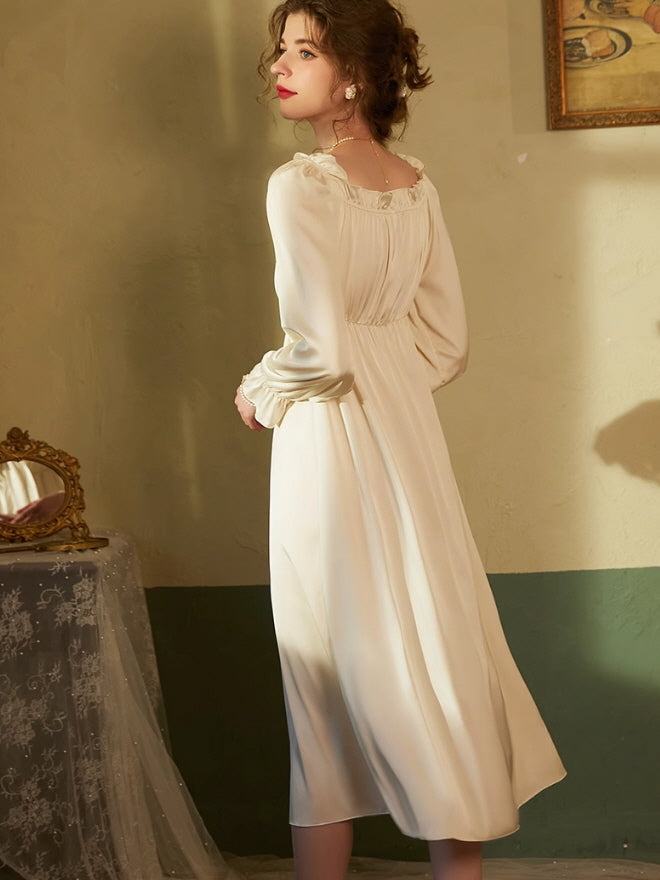 Romantic Cozy Long Sleeve Nightgown