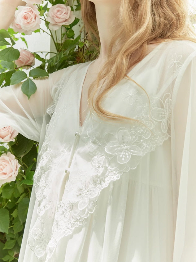 Blush Lace Fantasy Nightgown Set
