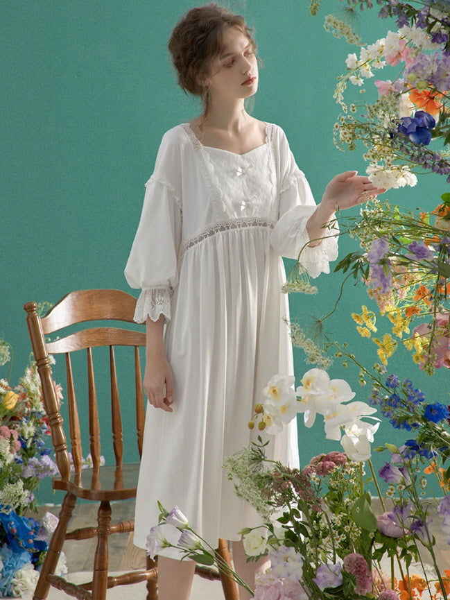 Floral Meadow Lace Nightgown