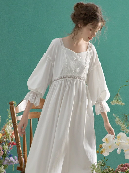 Floral Meadow Lace Nightgown