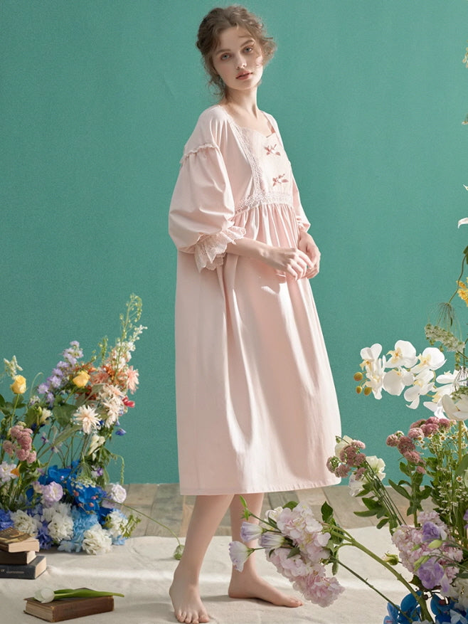 Floral Meadow Lace Nightgown