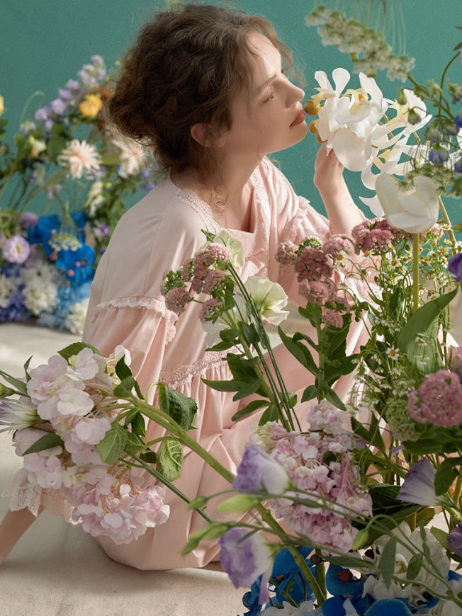 Floral Meadow Lace Nightgown