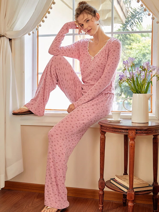 Pink Blossom Dream Floral Pajama Set