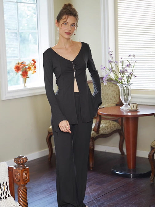 Black Elegance Pajama Set