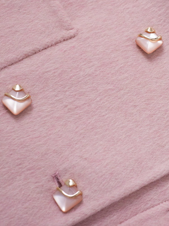 Fur Collar Wool Double-Breasted Coat