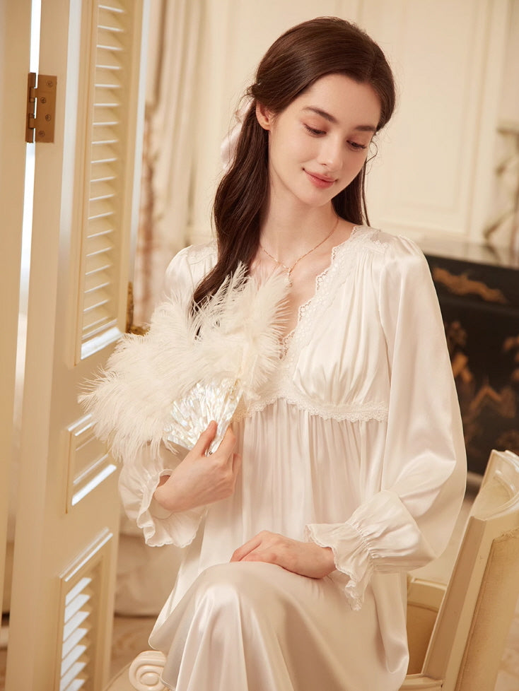 Princess Silky Lace Trim Nightgown