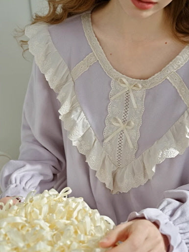 Romantic Velvet Lace Pajama Set