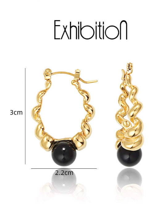 Vintage Swirl Hoop Earrings