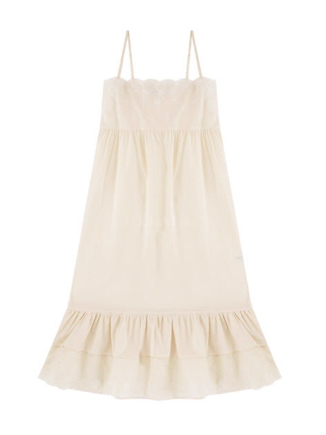 Midnight Lace Collar Nightgown